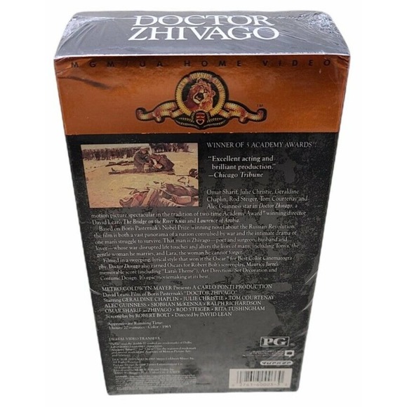 NEW SEALED Doctor Zhivago VHS, 2-Tape Set 1988 Omar Shariff Julie Christie - Picture 2 of 2